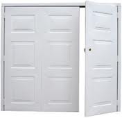 Side hinged garage doors