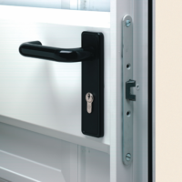 Garador Side Hinged Black Standard Lever Handle