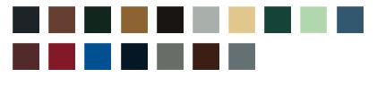 Colour range options side hinged Colour range options side hinged