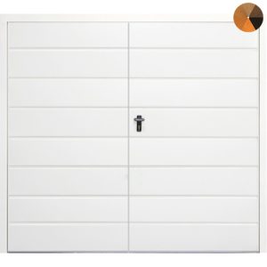 Fort Doors side hinged horizontal medium rib woodrain