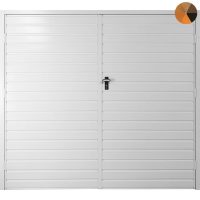 Fort Doors side hinged horizontal standard rib woodrain