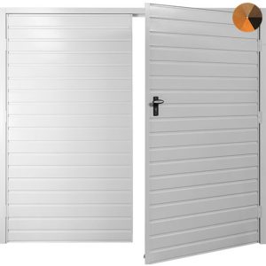 Fort Doors side hinged horizontal standard rib woodrain