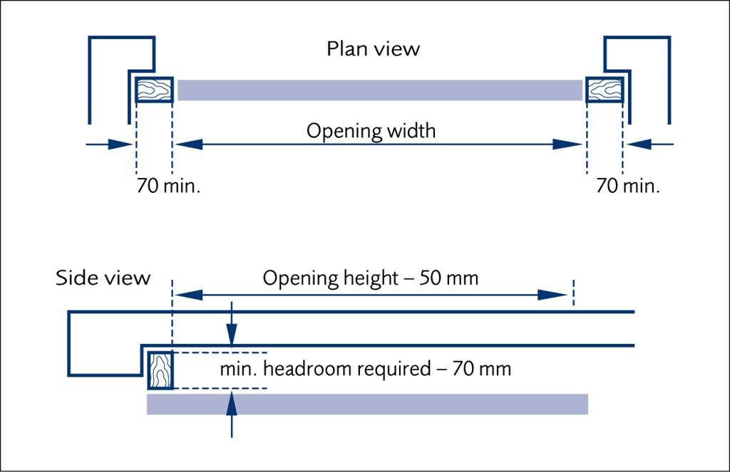 Garador retractable behind timber