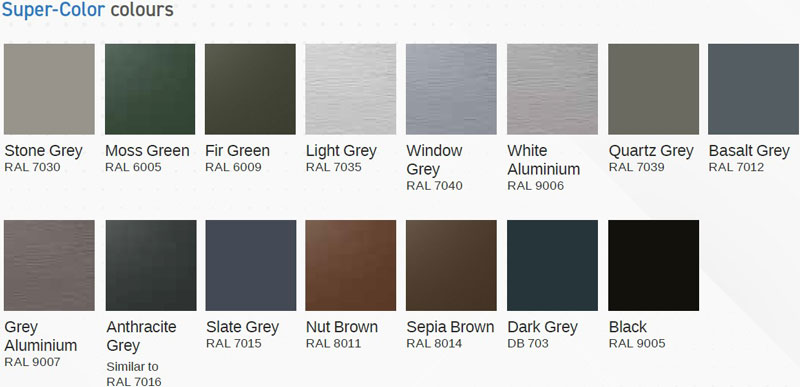 Novoferm ISO20 colours Novoferm ISO20 colours