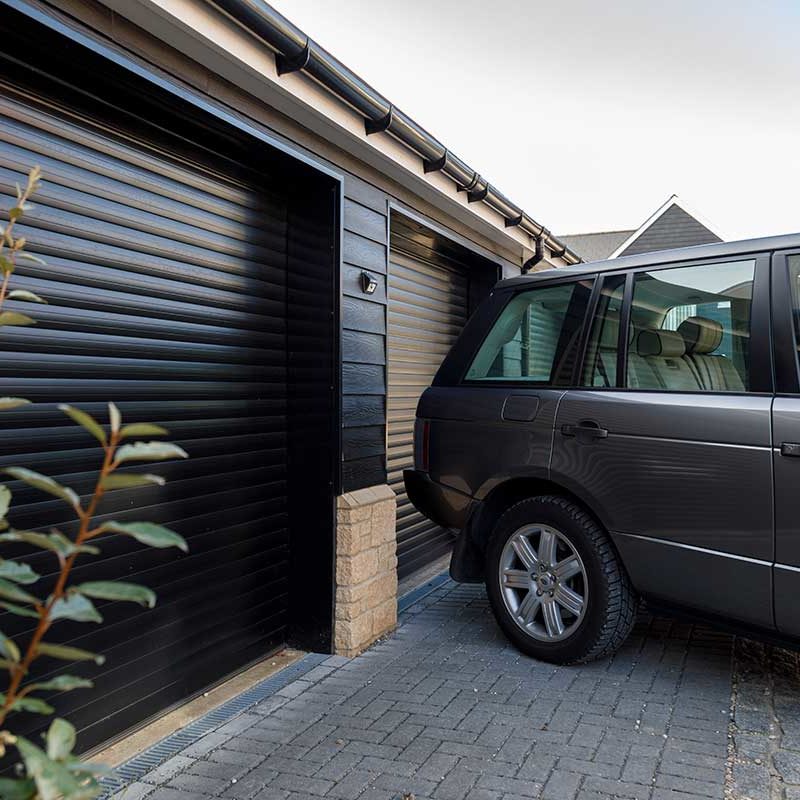 SeceuroGlide roller garage doors black
